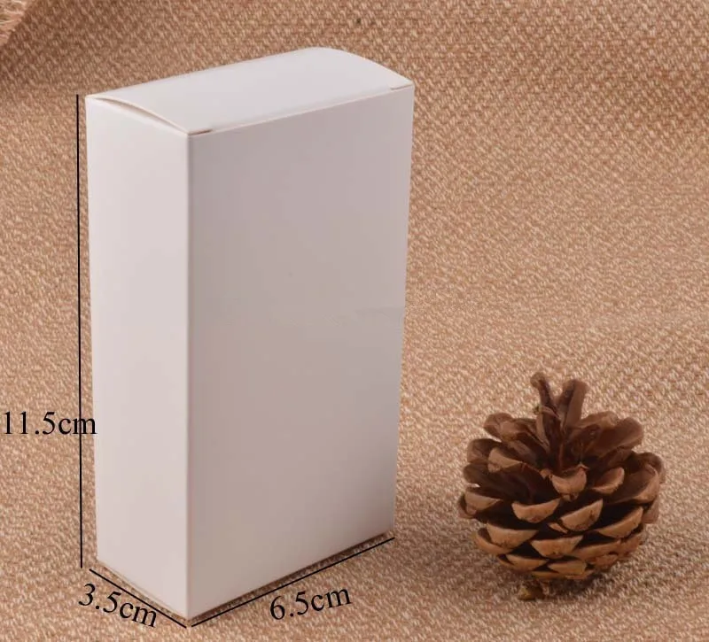 

6.5*3.5*11.5CM White Kraft Boxes Cosmetic Gift Packing Box Essence Bottle Paper Boxes 200pcs\lot Free shipping