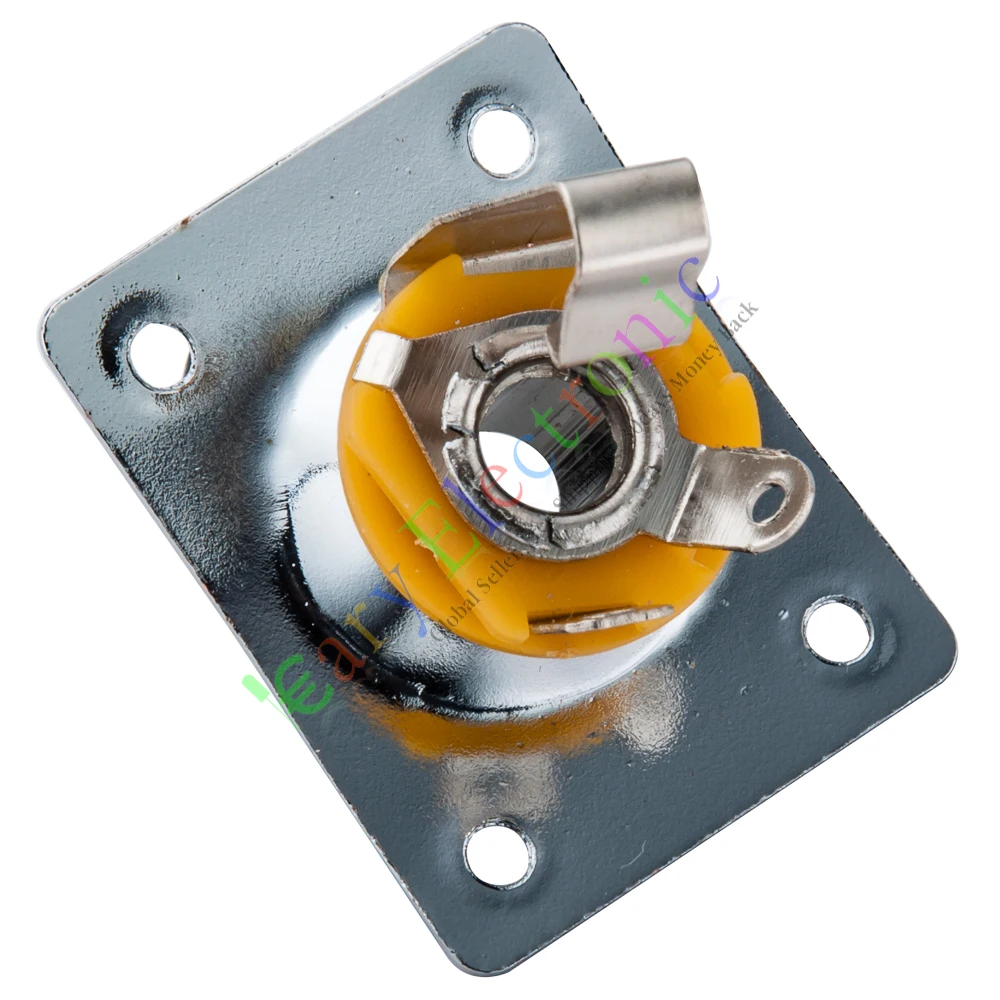 Sprzedaż hurtowa i detaliczna 20 pc srebrny kwadrat Jack gniazdo płyty, aby dopasować się do LP do gitar typu telecaster gitara elektryczna części darmowa wysyłka