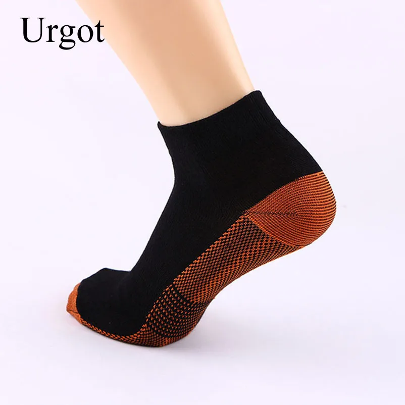 Urgot 5 Pairs Men Women Unisex Foot Compression Socks Plantar Fasciitis Heel Spurs Arch Pain Breathable Socks Men Copper Fiber