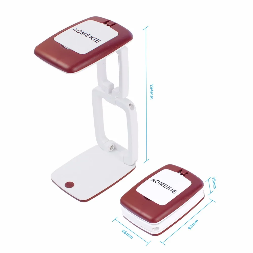 Opvouwbare 3X Vergrootglas HD Lens 9LED Compact Desktop Lamp Loupe Multifunctionele Vergrootglas voor Reading Schrijven Vision Aid Tool