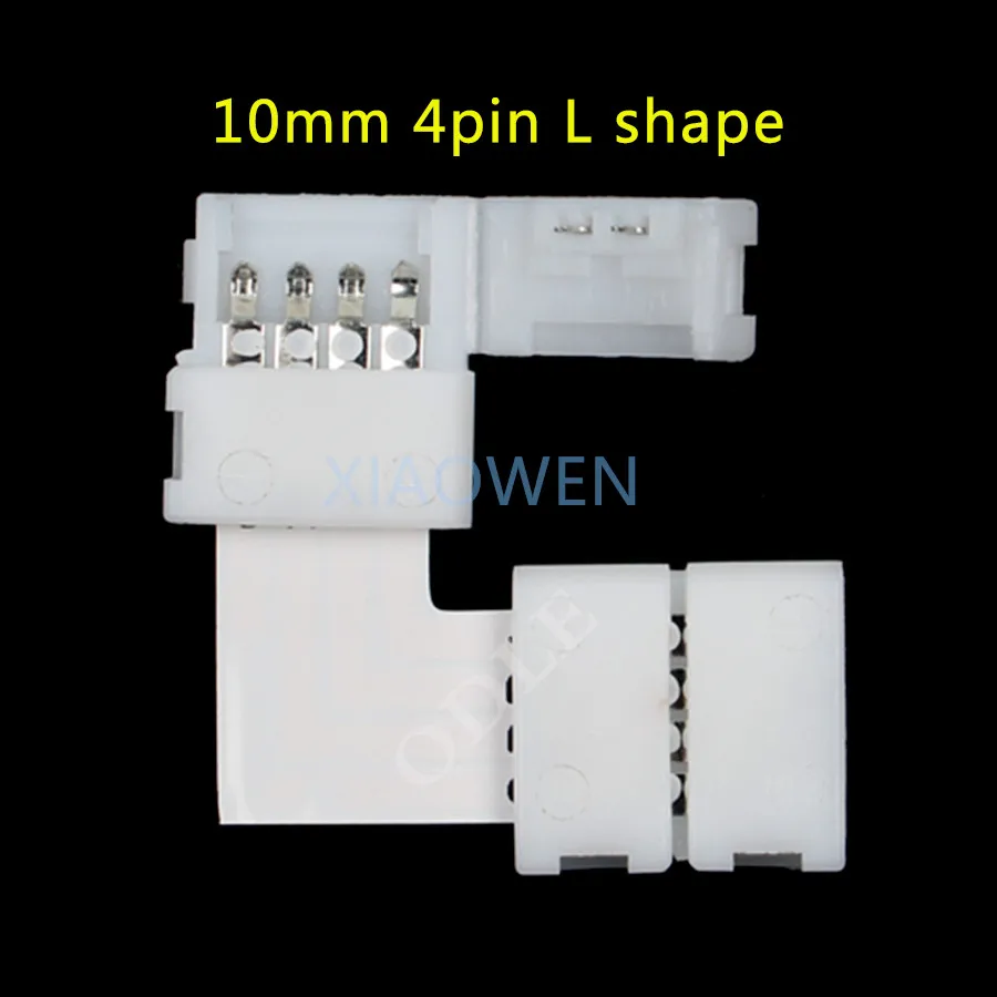 led strip light 5Pc LTX  SHAPE  PCB 4Pin RGB LED connectors for12V5050 10mm width Strip  free welding clasp lamp Quick Splitter