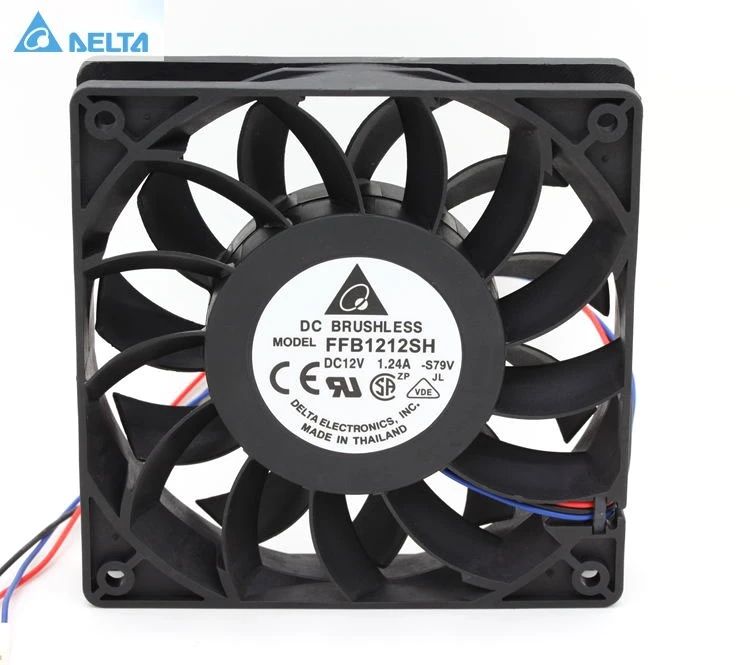 

120mm 12cm High Speed Cooling Fan for Delta FFB1212SH 12025 12V 1.24A 3-pin Server Inverter Case Axial Cooler Industrial Fans