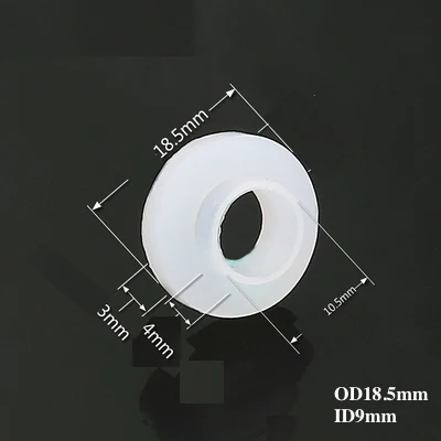 

10x Silicone Washer Shoulder Bulge Sealing Flange Gaskets Spacer for Downspout Downpipe Faucet OD18.5mm ID9mm 18.5x9mm