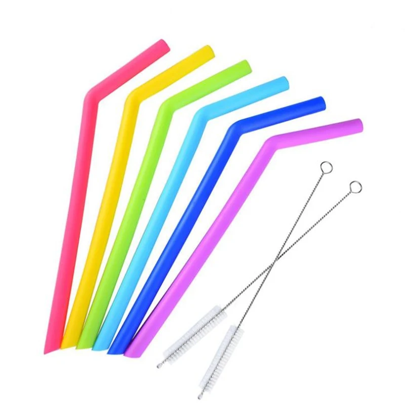 

25CM length silica gel drinking straw,BPA-Free silicone straw for children,fruit juice straw F20173549