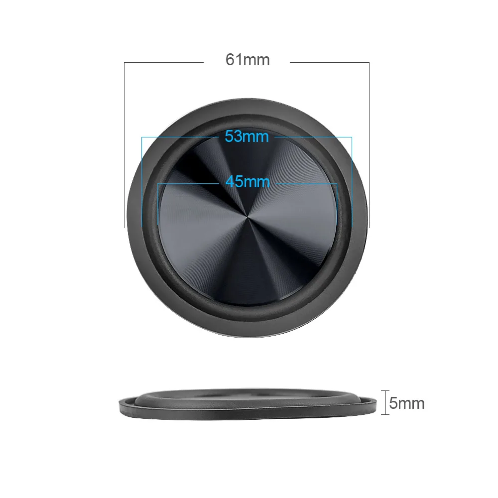 AIYIMA-Radiador de graves para altavoz, placa de goma para altavoz de graves, Subwoofer auxiliar, vibración pasiva, 61MM, 2 unidades