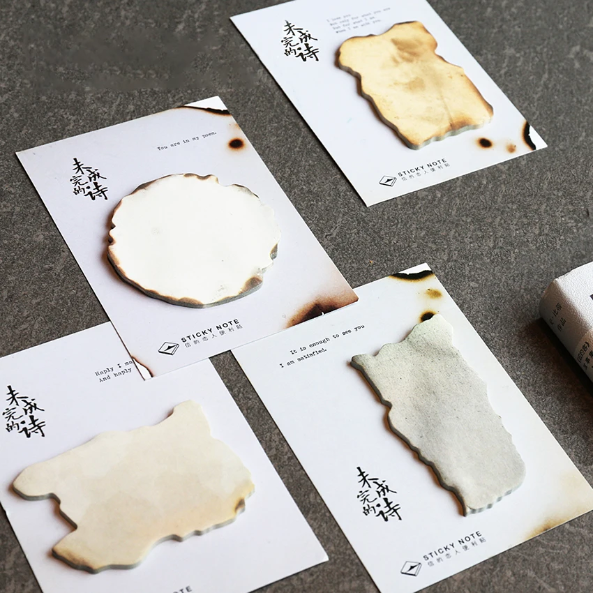 30sheet/pc Creative Fashion Retro Vintage Style Sticky Notes Adhesive Memo Pad School Planner Sticker Paper Bookmarks