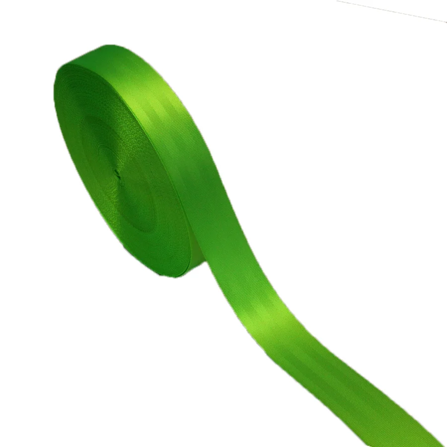 

Green Color Seatbelt Webbing 48mm Wide For Car Safety Belt Tape In Stock For Sale High Strength