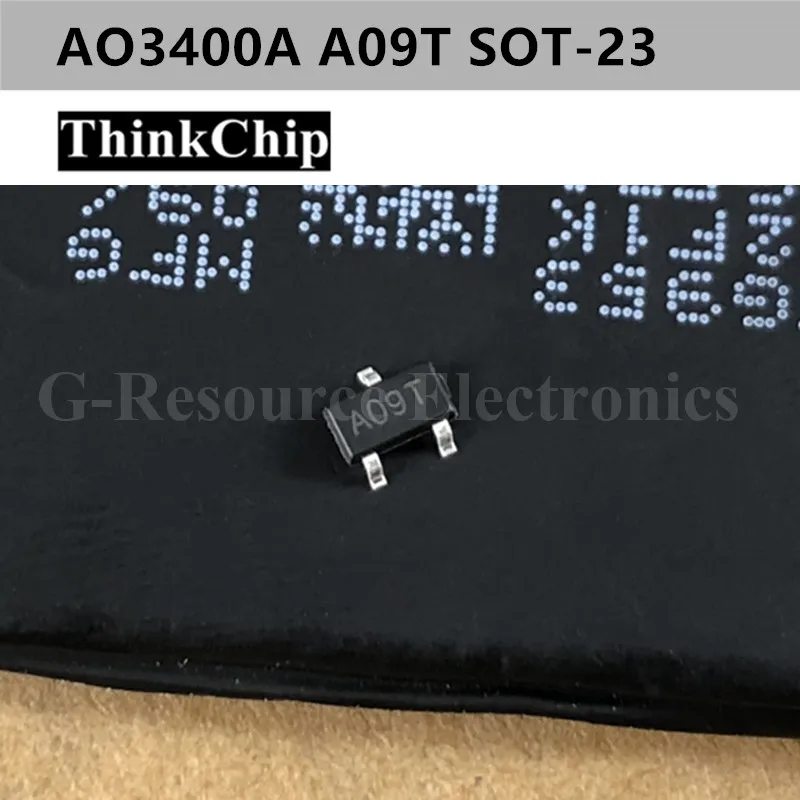 Transistor de efecto de campo, MOS-FET de Canal N, AO3400 /AO3400A/100 A09T SOT-23 SMD, nuevo y original, 3400 Uds.
