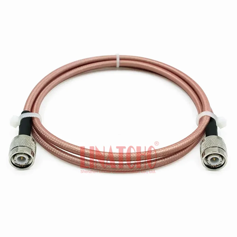 1 meter double shield silver plate RG142 coaxial male to male TNC antenna cable