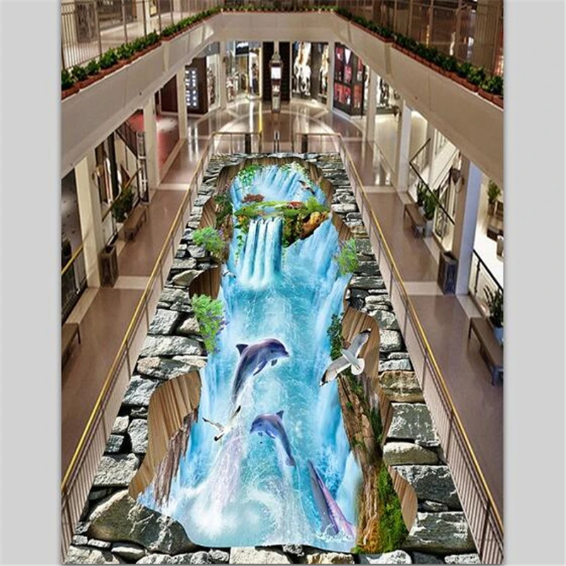 

beibehang Custom floor painting 3d photo three-dimensional decoration to draw the universe sky 3D flooring painting wall paper