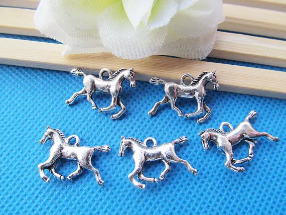 50pcs 14.60mmx20.20mm Antique silver tone/Antique Bronze Cute Horse Pendant Charm/Finding,DIY Accessory Jewelry Making