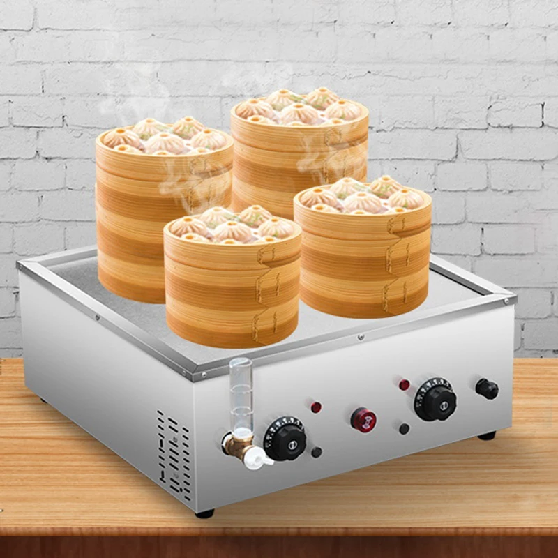 Electric Food Steamer Desktop Steamed Buns Machine Insulation Steaming Heating Pot Commercial Steamer Equipment