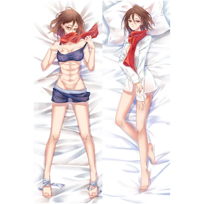 Anime Attack On Titan Pillow Cover Levi Mikasa Ackerman Dakimakura 3D Double-Sided Bedding Hugging Body Pillow Case For Adult