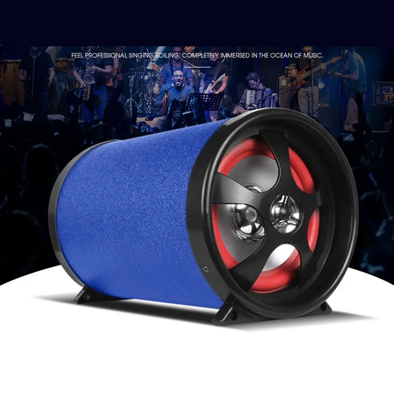 

5 inch 12V24V220V Car Active Bluetooth Subwoofer Speakers Audio Stereo HiFi Motorcycle Auto Truck Sub Bass Woofer TF USB Support