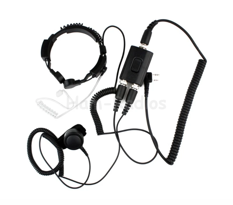 

Военное полицейское снаряжение Throat Mic Air Tube гарнитура для Kenwood F48 3207 Baofeng UV-5R 2 Pin Walkie talkie CB двухстороннее радио