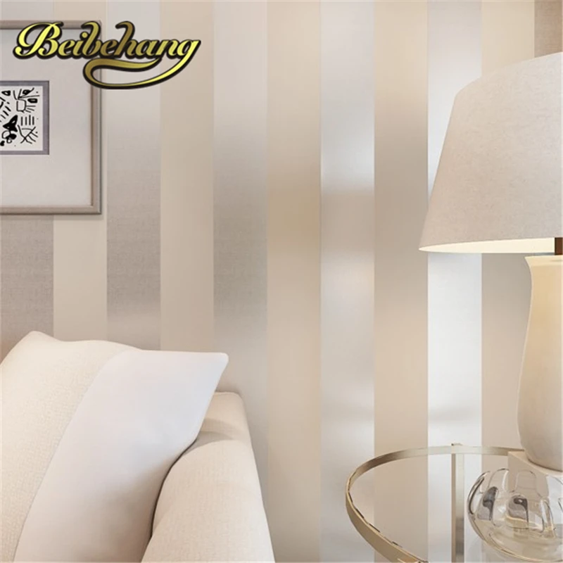 

beibehang papel de parede metallic glitter off white and silver wide stripe modern wallpaper background wall coverings