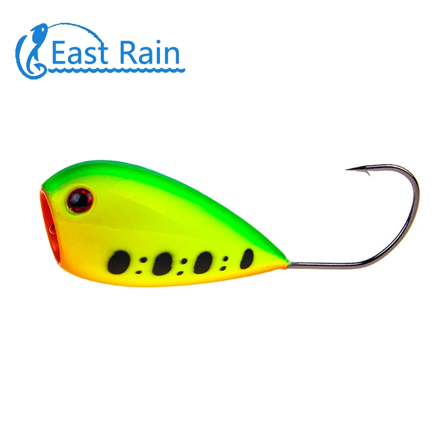 

East Rain 8cm/13g Popper Jig Hook Fishing Lures Hard Bait Wobblers Crankbait Free Shipping