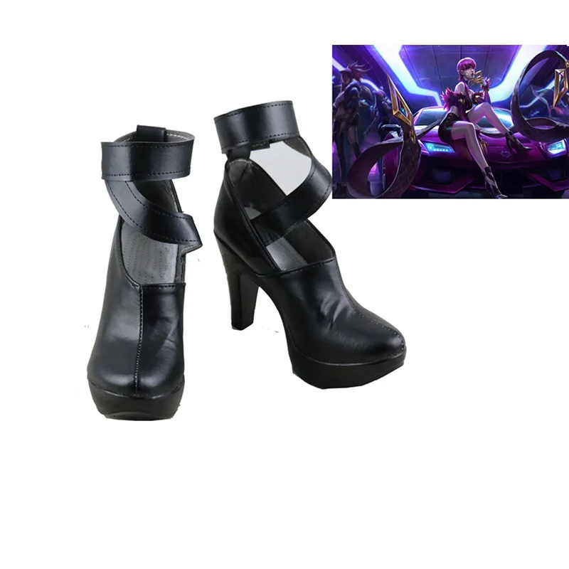 LOL KDA Evelynn Cosplay Sapatos K/DA Evelynn Salto Alto Para Mulheres Cos Sapatos