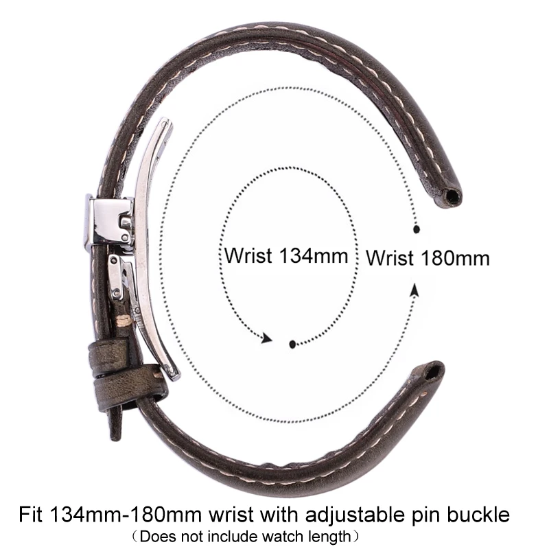 오일 왁스 소 가죽 시계 밴드 18mm 20mm 22mm 24mm, 파란색 노란색 녹색 여성 남성 정품 가죽 시계 밴드 스트랩 벨트 나비 걸쇠