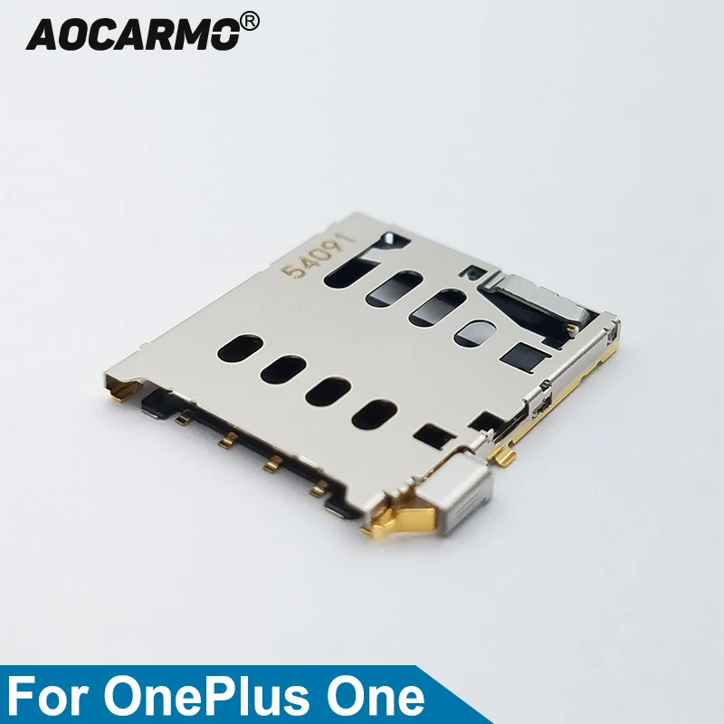 

Aocarmo SIM Card Reader Tray Slot Holder Connector For OnePlus One A0001 1+1 Replacement Part