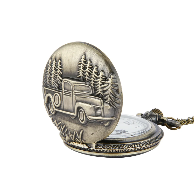 

8202 Large forest small truck retro pocket watch Foreign trade car pocket watch large pocket watch commemorative 8202