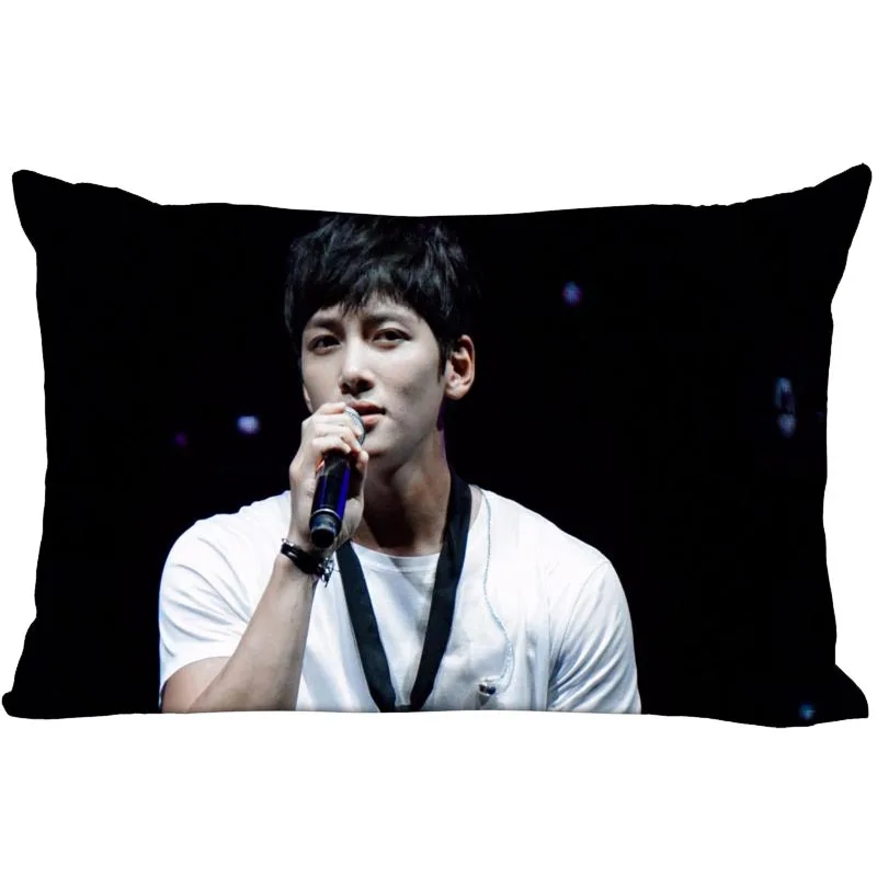 Hot Korea-Pop Custom Ji Chang Wook Satin Pillowcase 35x45cm (one side) Printed Zipper PillowCover Custom Logo gift