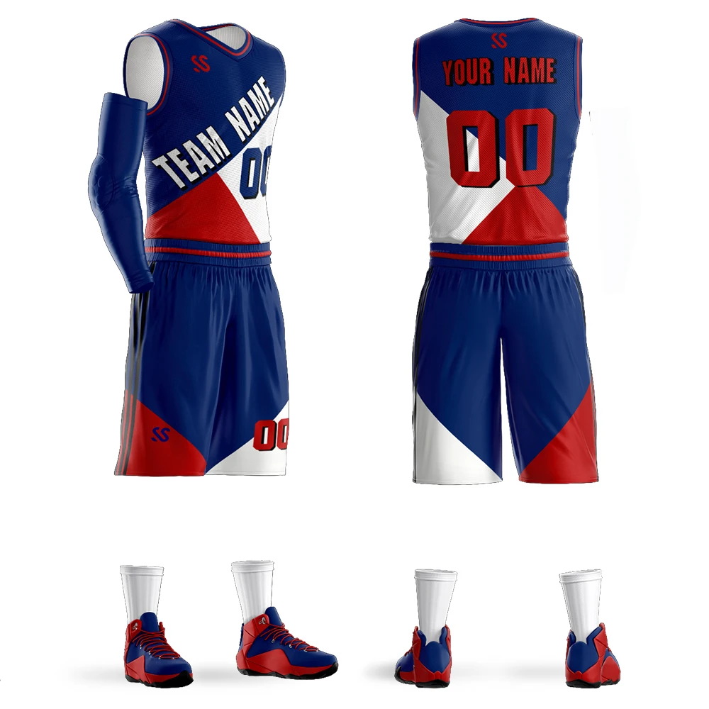 Wholesale Men's Tracksuits basketball design jersey,sublimation basketball uniform to create your basketball team Custom logo