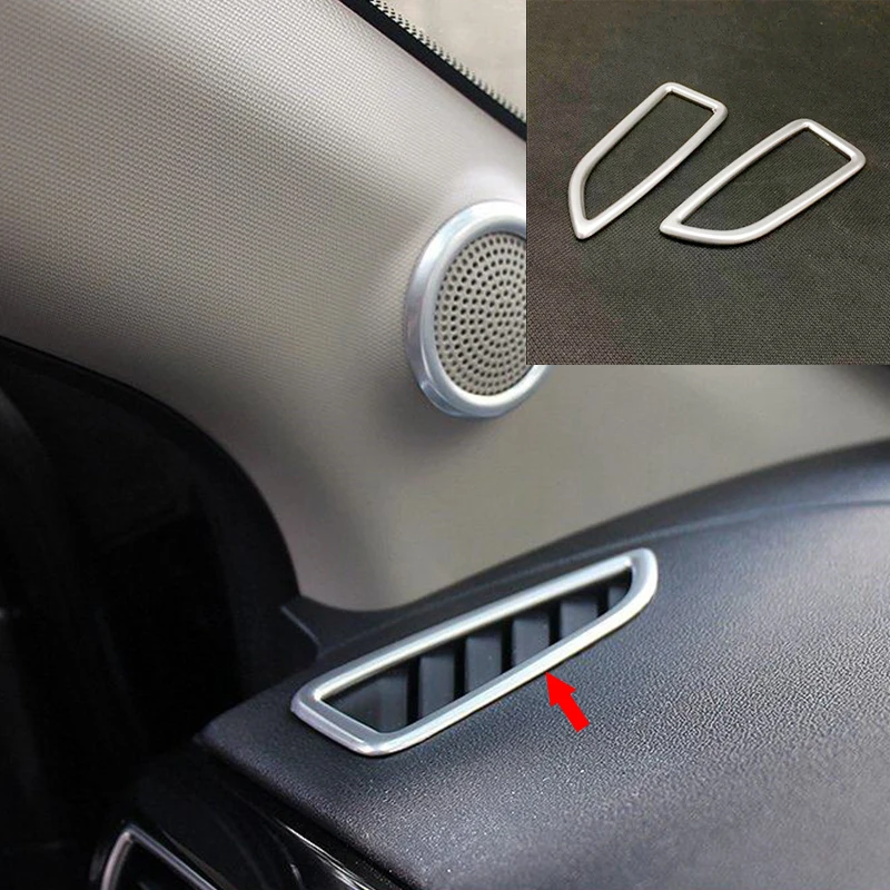 ABS Matte For MG GS 2015 2016 2017 accessories car styling Car front Small air outlet Decoration Cover Trim 2pcs