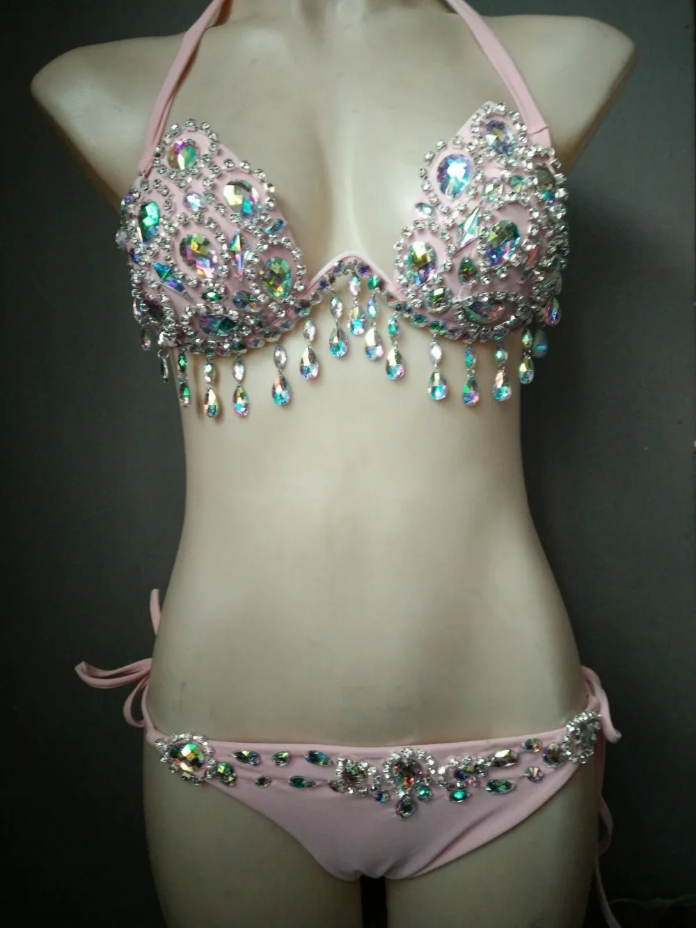 2018 venus wakacje frędzle diament bikini set sexy kobiety stroje kąpielowe nowy disign rhinestone strój kąpielowy push up strój kąpielowy biquini