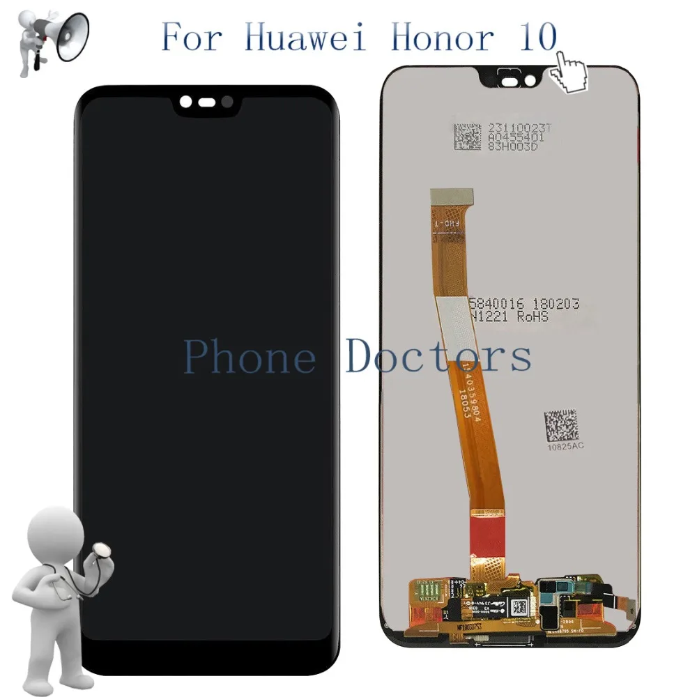 

5,8 ''черный ЖК-дисплей для Huawei Honor 10 + цифровой преобразователь сенсорного экрана в сборе для Honor10 COL-L29; Новинка; 100% Протестировано