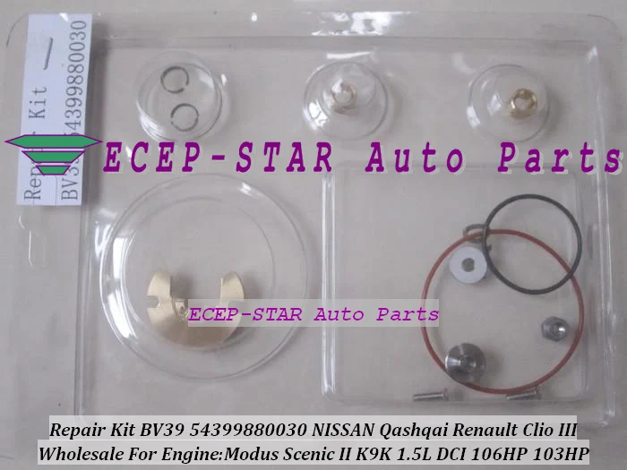 Turbo Repair Kit BV39 54399880030 54399700030 54399880070 54399700070 For NISSAN Qashqai For Renault Clio 3 Megane K9K 1.5L DCi