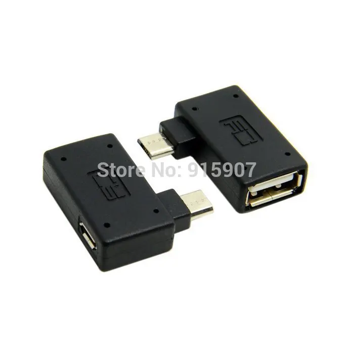 Micro USB 2,0 OTG-Host-Adapter mit USB Power für Galaxy S3 S4 S5 Note2 Note3 Handy & Tablet 90 grad Right angle