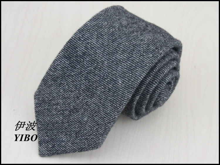 (1 pieces/lot) men tie/100% wool/Grey thin horizontal stripesHigh-quality Men's business black neck tie, free shipping