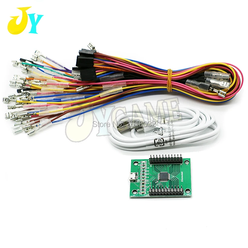 

USB Controller Adapter 2 Players Joystick Connector Cable Wiring Kit For MAME Raspberry Pi /PC USB Keyboard