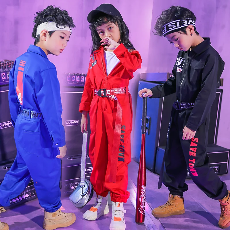 Girls Jazz Modern Dancing Costumes Clothing Suits Kids Children Hip Hop Dance wear Outfits Stage Costumes Coverall Clothes