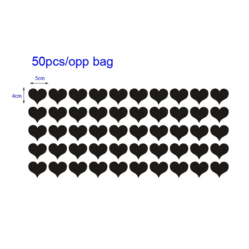50 Stück/Set 4*5cm Acryl-Spiegeloberfläche Herzförmiger Wandaufkleber für Kinderzimmer Hochzeitsdekoration Wandtattoo Liebe DIY Kunst Wandbild – Detail 16