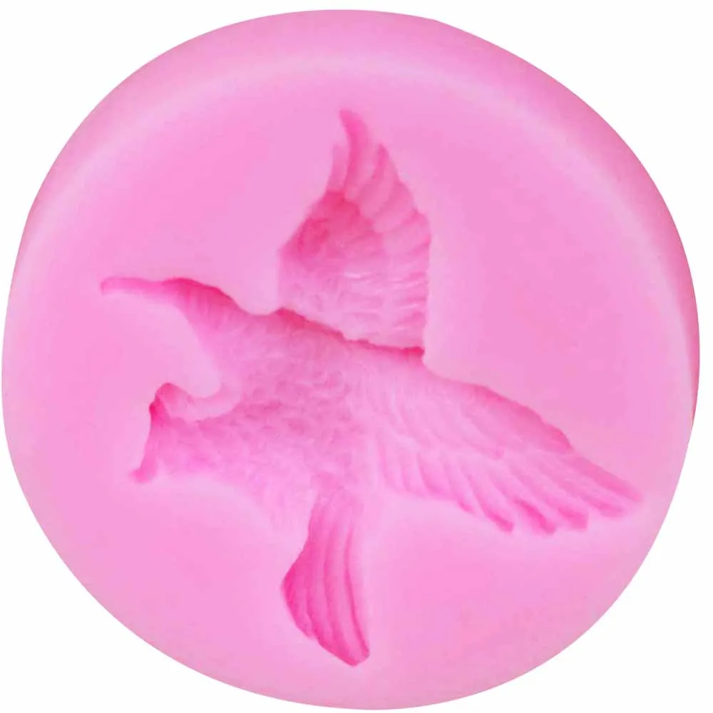 Byjunyeor Eagle Bird UV Resin Silicone Mold Fondant Chocolate Candy Lollipop Crystal Epoxy Soft Clay Bake Tools M811