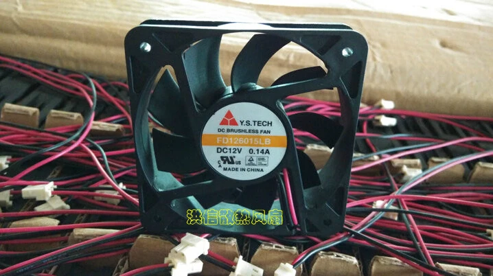 Wholesale:  6CM 60*60*15 FD126015LB DC12V 0.14A two line fan