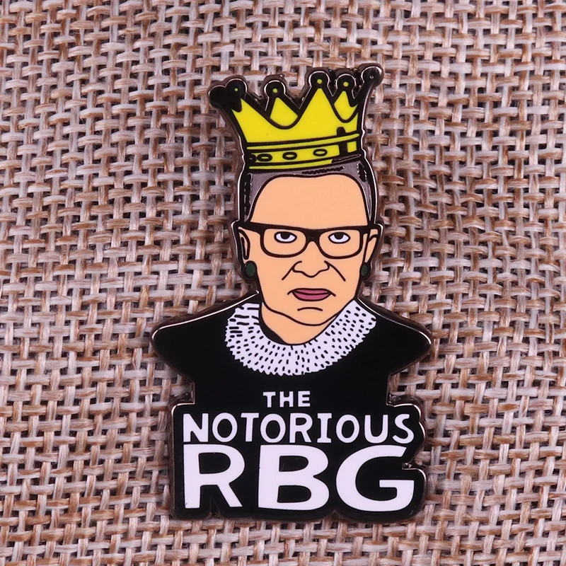 Ruth Bader Ginsburg Notorious RBG Court Feminist Feminism Dissent Justice Collar Pin Badge for Lawyer Gift Enamel pin