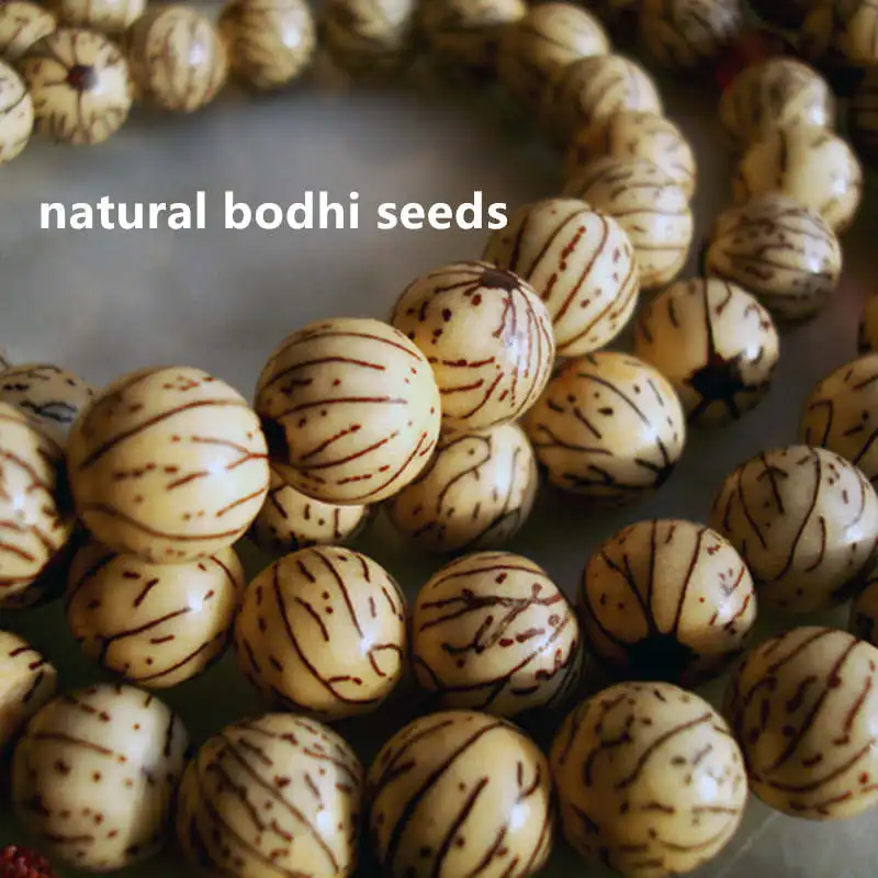 BRO655 Buddhism 108x8mm Silk Bodhi Prayer Beads Mala Natural Bodhi Necklace