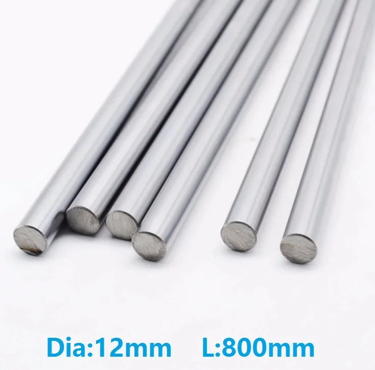 

50pcs/lot 12mm linear shaft 800mm long 12x800mm hardened chromed plated linear shaft steel rod bar CNC parts