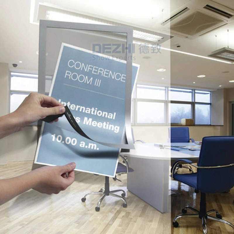 

210x297mm PVC Magnetic Office Badge Indoor Wall Mount Sign Holder Display INFO Poster Door Sign