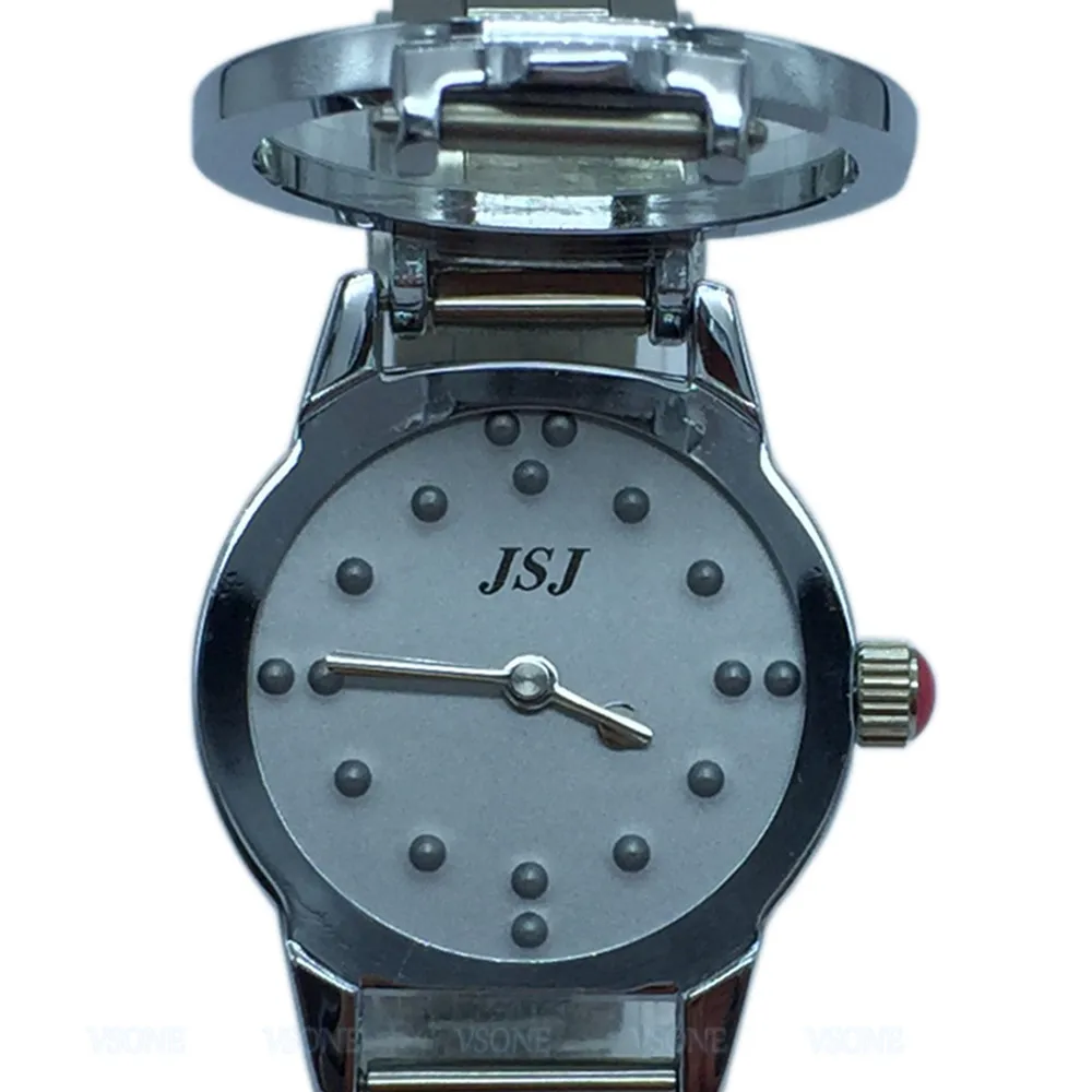 Reloj De Pulsera Braille para Invidentes o Personas Mayores Gris Dial (Mujer)