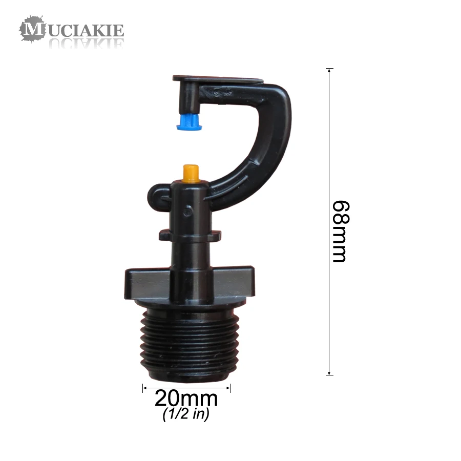 MUCIAKIE – buse réfractante de type G, 5 pièces, avec connecteur fileté de 1/2 '', arroseur de brouillard d'irrigation de jardin, pulvérisation à 360 degrés