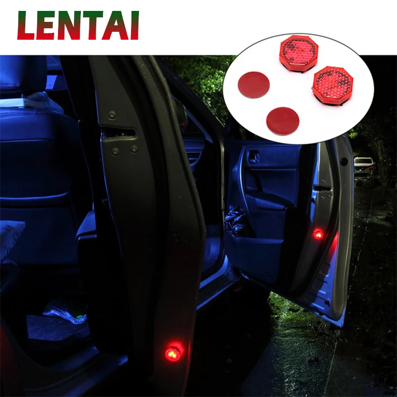 LENTAI Car door LED warning lights Anti-collision lamp For Volvo XC60 Hyundai Camry Lexus Honda Jazz Suzuki Swift SX4 Nissan