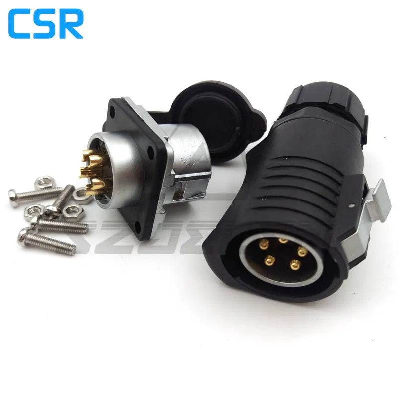 XHP20 Series, Waterproof Connector 5pin , Panel Mount Connector,Industrial Connector Plug And Socket