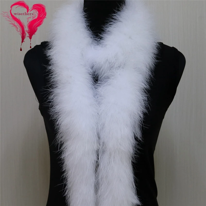 2 Meters/pcs Mode 50 Gram Zachte Pluizige Real Natural Turkije Marabou Boa Geverfd Kleurrijke Stage Party Rok Decoratie