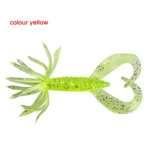 छाता आकार नरम चारा मछली पकड़ने का लालच 7 सेमी / 1.8 ग्राम ग्रब डबल टेल बज़ जिग हेड हुक वर्म कृत्रिम लालच 5 टुकड़े 10 best sales बज़ चारा - №3