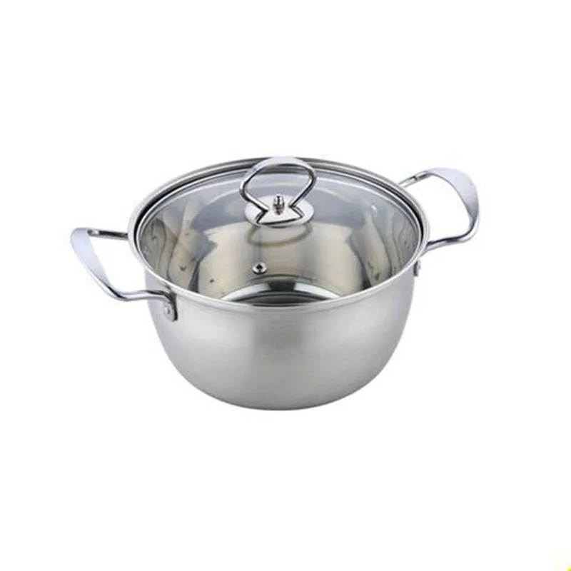 Stainless Steel Pot 1.5L-4L Double Bottom Soup Pot Nonmagnetic Cooking Multi-purpose Cookware Non-stick Pan General Use Hotpot