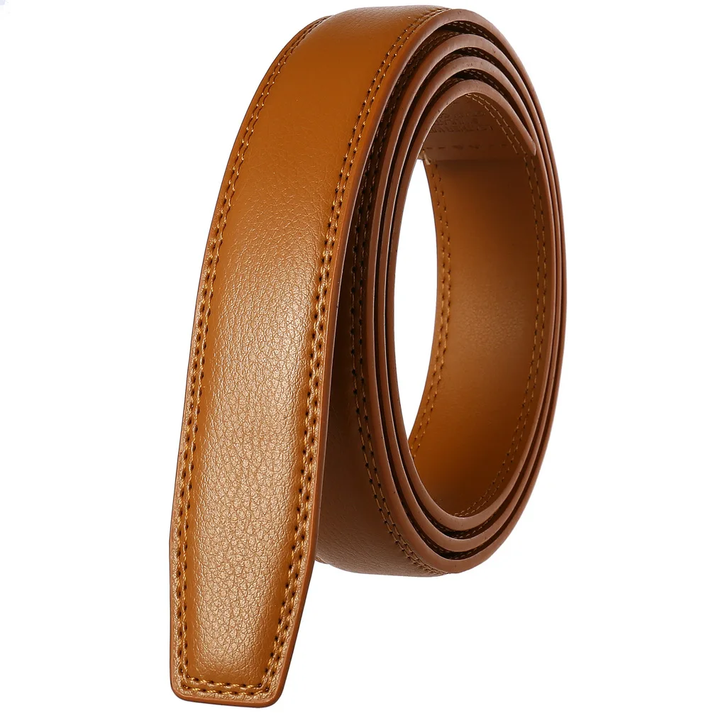 3.0CM 3.1CM Mens Leather Belts Without Buckles High Quality business Belt Man Without Automatic Buckle Head